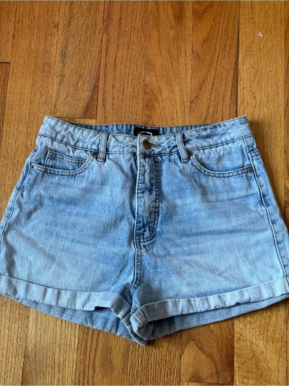 RVCA High-Rise Light Blue Denim Women's Shorts